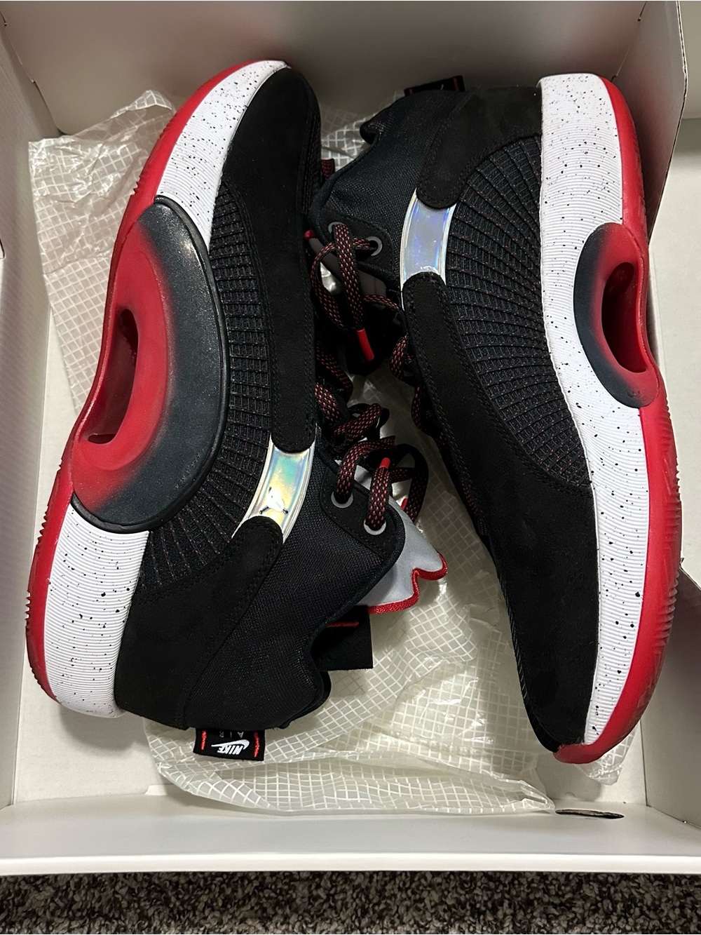2021 Nike Air Jordan 35 'Bred' Black/Fire Red/Reflect silver - Picture 5 of 11
